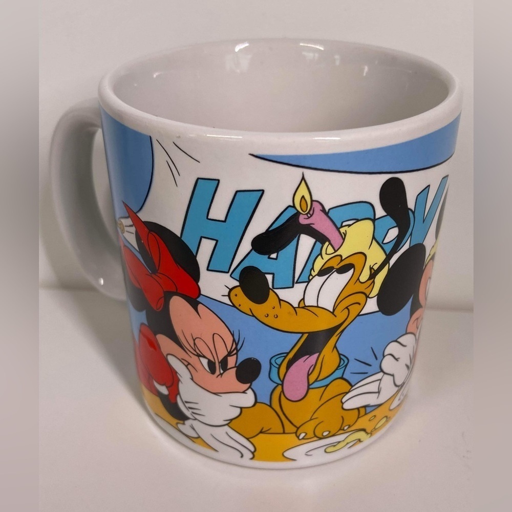 Vintage Disney Mickey Mouse and Pals Applause Mug Happy Birthday